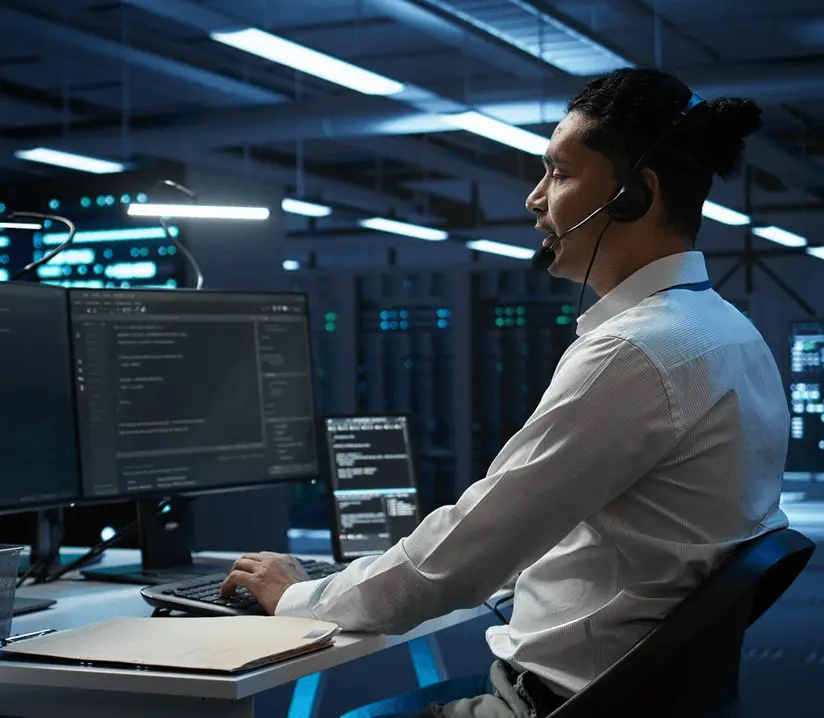 IT professional managing servers and infrastructure systems